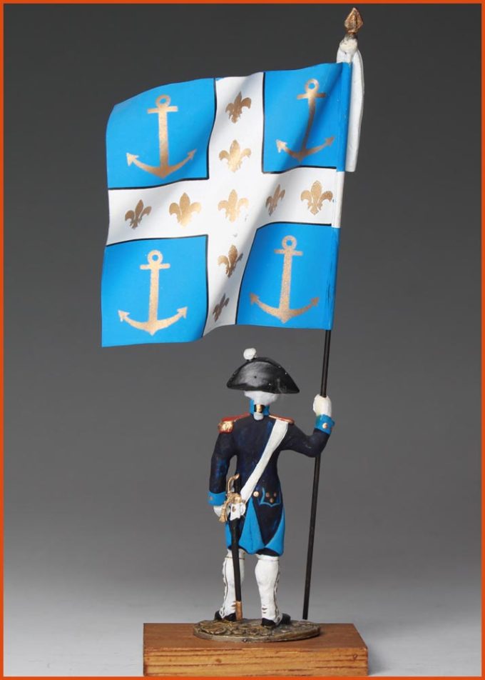 Guy Renaud. Drapeau des régiments des Ports. "Saint-Malo".